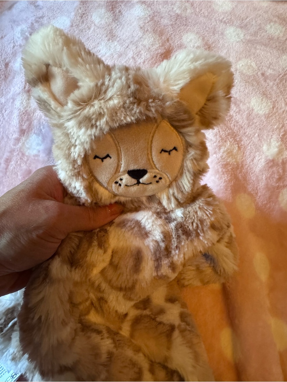 Slumberkins Lynx Kin Spotted Plush Beige Leopard Cat Snuggler